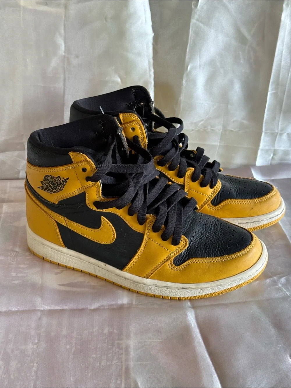 Jordan High-Top Sneakers in Yellow and Black